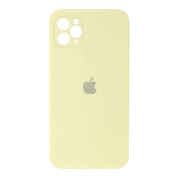 Чехол Silicone Case Full Camera Square для iPhone 11 Pro Max Pastel yellow